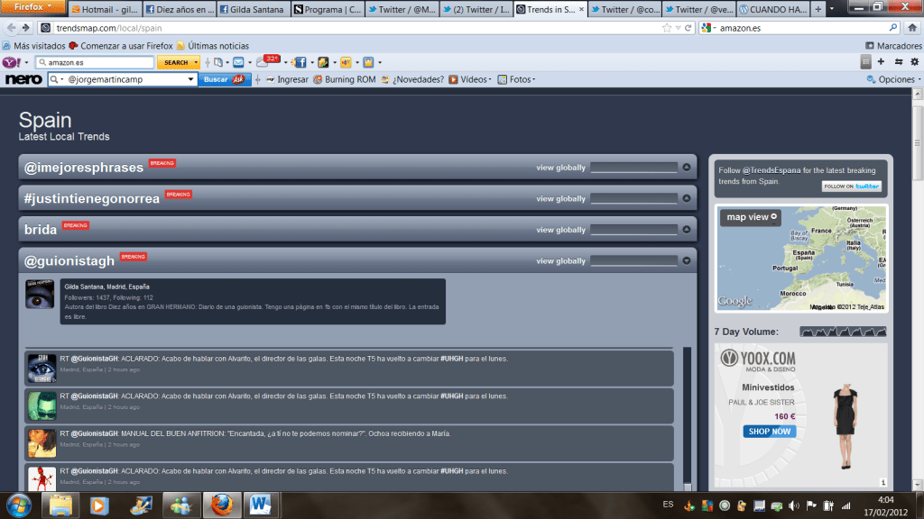 Tendencia en Twitter